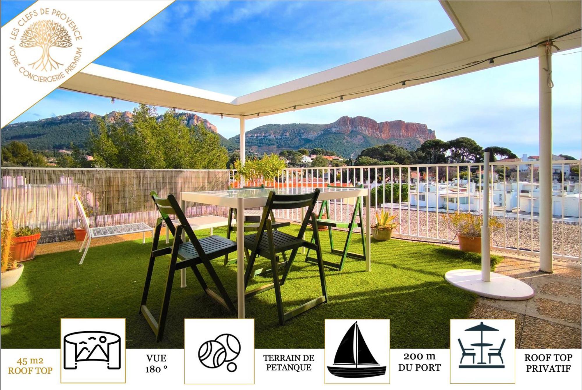Sunset Garden - Roof Top 45 M2 Vue Mer / Cap Canaille Каси Екстериор снимка